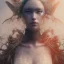 Placeholder: Portrait of beautiful girl, plant, metal, feathers, Dryad, fae, sidhe, ominous, nature, plants, wildflower, facepaint, dnd character portrait, intricate, oil on canvas, masterpiece, expert, insanely detailed, 4k resolution, retroanime style, cute big circular reflective eyes, cinematic smooth, intricate detail , soft smooth lighting, soft pastel colors, painted Renaissance style, 800mm lens