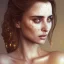 Placeholder: best quality, realistic lighting, masterpiece portrait of Penelope Cruz from pirates of the Caribbean, details, light dusting of freckles, shot from above, simple chain hauberk, warhammerVector art matte painting digital illustration 3D shading CryEngine Behance HD 3Delight