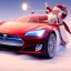 Placeholder: Santa claus driving his red Tesla convertible car, character design by cory loftis, fenghua zhong, ryohei hase, ismail inceoglu and ruan jia. unreal engine 5, artistic lighting, highly detailed, photorealistic, fantasy