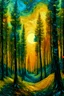 Placeholder: Buatkan sebuah gambar tentang hutan bergaya Van gogh