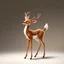 Placeholder: full body of adult white tail deer, proud, heroic, chest out, tail upward, on flat background, In the style of 'My Little Pony' and 'Bambi', fantastic lighting