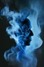 Placeholder: blue smoke in a shape of a smoke person smoke smoke cloud