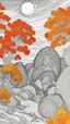 Placeholder: Autumn colors, peaceful, Egon Schiele, Max Ernst, night sky filled with galaxies and stars, rocks, trees, flowers, one-line drawing, sharp focus, 8k, deep 3d field, intricate, ornate, one million strokes
