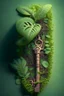 Placeholder: key made out of living plants