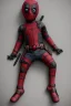 Placeholder: Deadpool toddler, full body, bokeh, hyper realistic