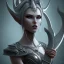 Placeholder: Horned, dark elf, female