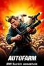 Placeholder: "Design a 90s-style action movie poster titled 'AUTOfarm.' Feature a heroic mechanic in the foreground, fiercely battling thousands of adversaries with a spanner. In the background, include a determined sheep wielding a machine gun. Capture the high-energy, gritty aesthetic of classic 90s action films, with intense and dynamic elements. Prominently display the subtitle ' BMI Suckin weeweehole' in bold, impactful lettering."