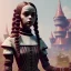 Placeholder: Full body, 3d render,Jenna Ortega, Wednesday addams 1800's women style, 1800's hair style, 1800's women clothes style, hyper realistic, octane render, unreal engine 5, 8k, palace background, uhd