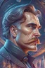 Placeholder: Best quality, masterpiece, ultra high definition,Futuristic, cyberpunk, Friedrich Nietzsche,Comic style