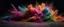 Placeholder: Exploding colours of dust and powder on a dark background