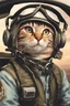 Placeholder: cat as a pilot in airplane