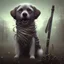 Placeholder: sad, abandoned, miserable dog tied to a pole with the Grim Reaper beside dog on lonely highway, 8k resolution, high-quality, fine-detail, iridescent, intricate, digital art, detailed matte, volumetric lighting, illustration, 3D octane render, brian froud, howard lyon, selina french, anna dittmann, annie stokes, lisa parker, greg rutowski