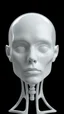 Placeholder: 3d rendered realistic human head anatomy white glossy plastic skin, symmetric, futuristic, single objects, scientific, black background, octane render, 8k post-production, artstation: award-winning: atmospheric: commanding: fantastical: clarity: 16k: ultra quality: striking: brilliance: amazing depth