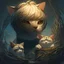 Placeholder: Portrait of a cat by Van Gogh
