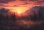 Placeholder: background of a sunset in the wilderness