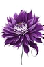 Placeholder: PURPLE flower VECTOR illustration defined and detailed with white background