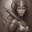 Placeholder: sango fantasy, fantasy magic, intricate, sharp focus, illustration, highly detailed, digital painting, concept art, matte, artgerm and paul lewin and kehinde wiley, masterpiece sexy lips Asian afro lips black African lady body mermaid Dragon head silver bright rain lady outer space mermaid pretty skull head