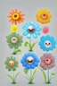 Placeholder: cute avatar flowers on a white backgrounds, detailed