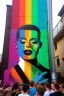 Placeholder: Huge pride party in the street art