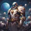 Placeholder: heroic fantasy galactic paladin 90's tcg art 90's tcg art