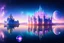 Placeholder: château en CRISTAL TRANSLUCIDES TRANSPARENTS beaucoup de DÉTAILS , vaisseaux blanc miroir or, dans ciel cosmique galactique precision technique 9k TRES PRÉCIS HAUTE DEFINITION paysage fleuris cristaux châteaux vallées collines, cité du FUTUR colorée rose - 14K