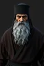 Placeholder: russian monk for a horror , 3d model for a videogame, template, full-length, front face, model, 3d