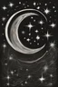 Placeholder: Abstract drawing of the moon and stars