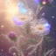 Placeholder: one big crystal subtle flower in a galactic ambiance with a beautiful fairy, transparent petals, delicate colors, in the foreground, full of details, smooth，soft light atmosphere, light effect，vaporwave colorful, concept art, smooth, extremely sharp detail, finely tuned detail, ultra high definition, 8 k, unreal engine 5, ultra sharp focus