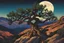 Placeholder: museum quality color woodcut of an ancient Bristlecone Pine , atop a rocky plateau ,high in the mountains under moonlight, in the style of Gustave Baumann, with a fine art aesthetic, highly detailed, finely cut ,8k render