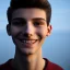 Placeholder: beautiful, smooth, realistic, Russian male, 15 y/o boy, face, jeans, slim, extremely sharp detail, finely tuned detail, ultra high definition, 8k, unreal engine 5, ultra sharp focus, smile teeth, happy