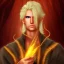 Placeholder: Male, Human, Blond, Sorcerer, Fire Mage, Golden Eyes, Young, Photorealism