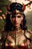 Placeholder: Amazon warrior, waist up portrait, 8k resolution, intricate details, ornate details, soft lighting, vibrant colors, retroanime, masterpiece, intricate eyeliner, dark eyeshadow, eyes, wild hair, intricate tattoos
