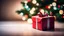 Placeholder: Christmas Gift , side lighting, blurred background