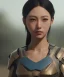 Placeholder: Anime girl cute neck head portrait, warrior costume, village, meditation, cyberpunk, 8k quality