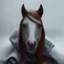 Placeholder: Cyberpunk Portrait of cyborg horse with brown hair and with cute face, north pole snowy vibe , perfect composition, hyperrealistic, super detailed, 8k, high quality, trending art, trending on artstation, sharp focus, studio photo, intricate details, highly detailed, by greg rutkowski