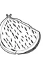 Placeholder: watermelon minimalistic, line art, background, vector, svg, coloring page, black outline on white background