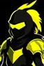Placeholder: Draw a 2d, no vector, 64 pixel black knight and let his hair appear and be yellow.