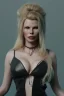 Placeholder: Kim Basinger in black leather gown, evil, villain, busty, cleavage, curvy, angry, happy, stern look. character design by cory loftis, fenghua zhong, ryohei hase, ismail inceoglu and ruan jia. unreal engine 5, artistic lighting, highly detailed, photorealistic, fantasy