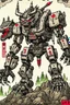 Placeholder: Werewolf drawn as a giant Japanese robot