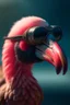 Placeholder: portrait of the flamingo wearing googles riding a plane over waves ,shot on Hasselblad h6d-400c, zeiss prime lens, bokeh like f/0.8, tilt-shift lens 8k, high detail, smooth render, down-light, unreal engine, prize winning