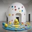 Placeholder: pac-man as an art object in the style of jeff koons