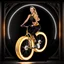 Placeholder: lady driving a Unicycle Wheel Bike