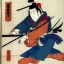 Placeholder: Dibujo Épico de Samurái con estilo de Utagawa Kuniyoshi 8k