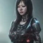 Placeholder: portrait closeup face crying half hitomi tanaka half cyborg middlecyborgs post-apocalypse in a cyberpunk city, sci-fi fantasy style, volumetric lighting, particales,highly detailed,cinamatic, intricate, deep colours,