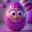 Placeholder: 3d egg character, cute happy pixar face, pink and purple color scheme, intricate details, 8k,sharp focus,hyper realistic, sony 50mm 1.4