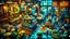 Placeholder: tilt-shift photo of a crowded hotpot restaurant, miniature people eating, chefs making food, people at work, creative photography, miniature photography, beautiful lighting, ultra-detailed, unreal engine 8k, tiny people, video game masterpiece