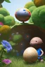 Placeholder: african baby inside egg, 3d, village, robot, 8k quality