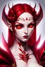Placeholder: Portrait of a Dungeons and Dragons Tiefling girl with deep red sin, pretty, beautiful, symmetrical horns protruding fromn forehead, devil horns, smile, epic lighhting, cinematic, fantasy, , high quality, best quality, high definition, masterpiece, 8k, artstation, artwork, concept art