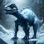Placeholder: Steelcap Pachycephalosaurus in Horror icy art style