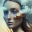 Placeholder: portrait photography of ethereal beauty, 8K, Portrait of a woman by Michelangelo, close-up face, anatomically perfect face, a sunny atmosphere, misty smoke, tree roots